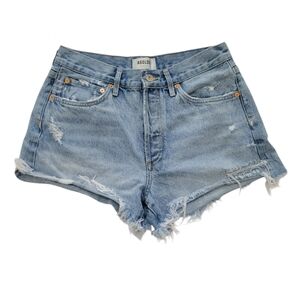 AGOLDE Parker Vintage Rigid Cut Off Denim Jean Short In Swapmeet‎ Size 27